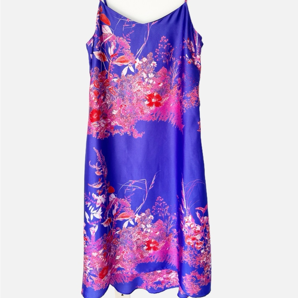 Banana Republic Pink and Blue Maxi Dress Floral Elegance